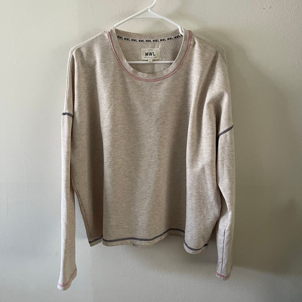Madewell MWL Clay Superbrushed Terry Crewneck Sweatshirt Large L MC194